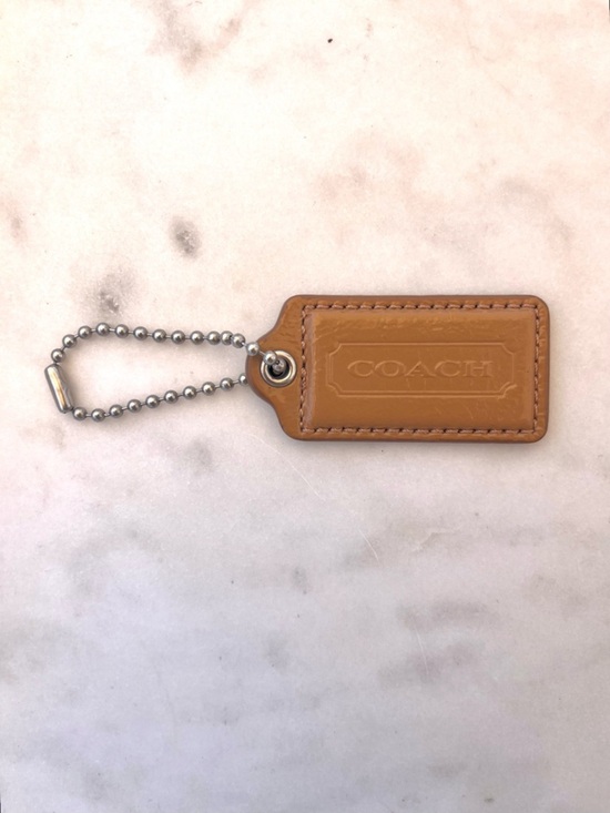 Coach Accessories - COACH Vintage Patent Leather Hang Tag, Peanut Brown